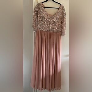 Blush Terani Couture mother of the bride evening gown